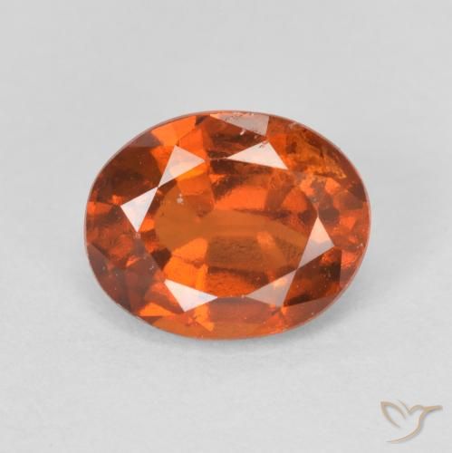 2.06ct Naturale Medium Dark-Orange Granato hessonite, Ovale, VS