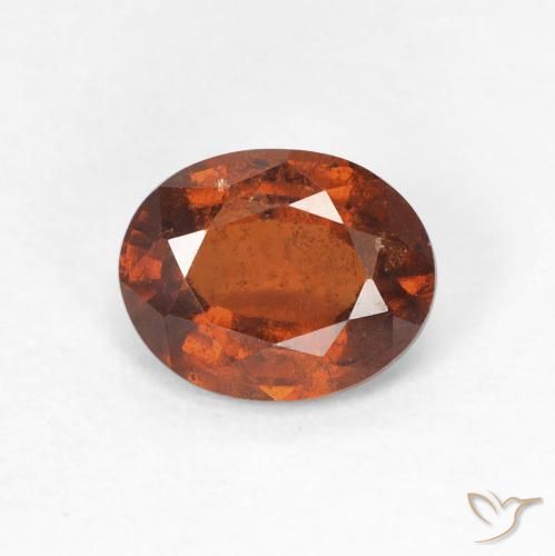 1.45ct Naturale Arancione Ambra Granato hessonite, Ovale, VS