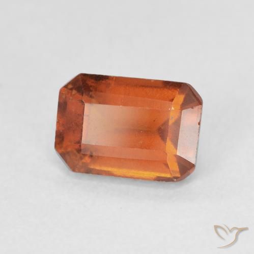 Granato hessonite Arancione rossastra naturale da 1.69 ct, Ottagonale / Taglio smeraldo, VS-SI