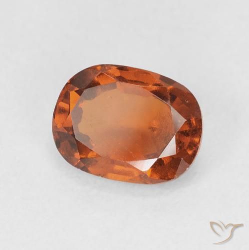 Granato hessonite Arancione rossastra naturale da 1.83 ct, Cuscino, VS-SI
