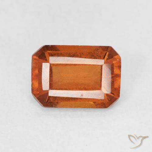 1.19ct Naturale Arancia Fuoco Granato hessonite, Taglio smeraldo, VS-SI
