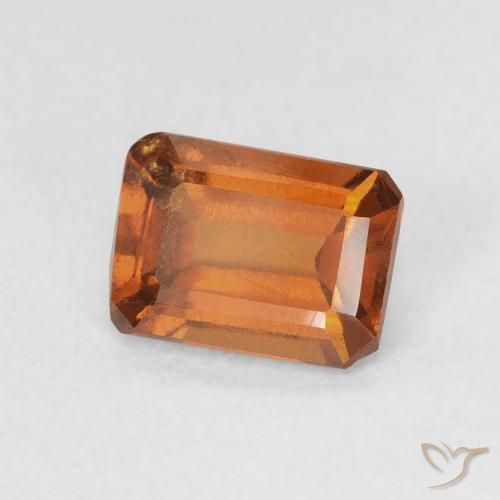 Granato hessonite Arancione scuro naturale da 1.10 ct, Ottagonale / Taglio smeraldo, VVS-VS
