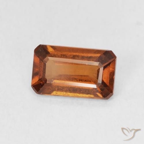 Granato hessonite Arancione scuro naturale da 1.23 ct, Ottagonale / Taglio smeraldo, VVS-VS