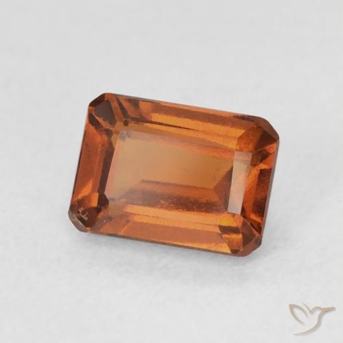 Granato hessonite Medium Dark-Orange naturale da 1.43 ct, Ottagonale / Taglio smeraldo, VVS-VS