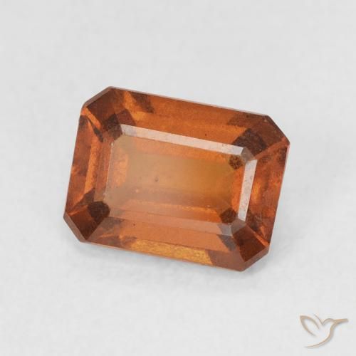 Granato hessonite Arancione scuro naturale da 1.44 ct, Ottagonale / Taglio smeraldo, VVS-VS