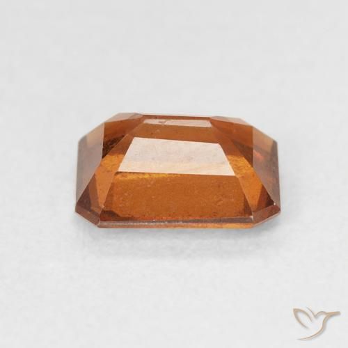 Granato hessonite Arancione scuro naturale da 1.44 ct, Ottagonale / Taglio smeraldo, VVS-VS