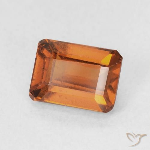 Granato hessonite Medium Dark-Orange naturale da 1.50 ct, Ottagonale / Taglio smeraldo, VVS-VS