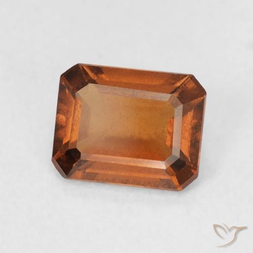 Granato hessonite Medium Dark-Orange naturale da 1.27 ct, Ottagonale / Taglio smeraldo, VVS-VS
