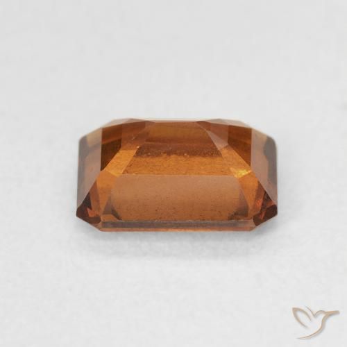 Granato hessonite Medium Dark-Orange naturale da 1.27 ct, Ottagonale / Taglio smeraldo, VVS-VS