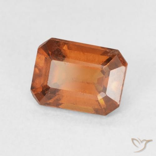 Granato hessonite Medium Dark-Orange naturale da 1.48 ct, Ottagonale / Taglio smeraldo, VVS-VS