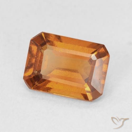 Granato hessonite Arancione scuro naturale da 1.50 ct, Ottagonale / Taglio smeraldo, VVS-VS
