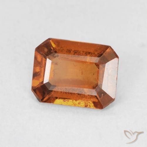 Granato hessonite Arancione scuro naturale da 1.08 ct, Ottagonale / Taglio smeraldo, VVS-VS