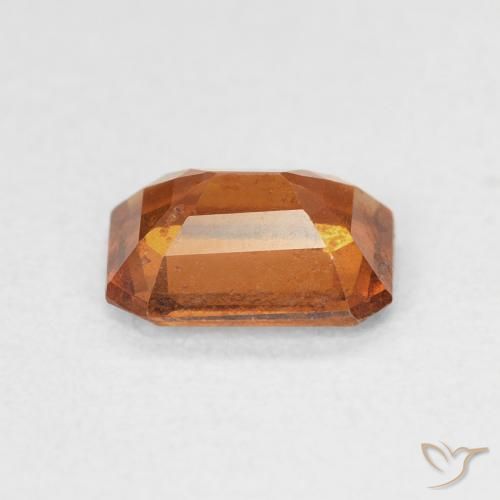 Granato hessonite Arancione scuro naturale da 1.08 ct, Ottagonale / Taglio smeraldo, VVS-VS