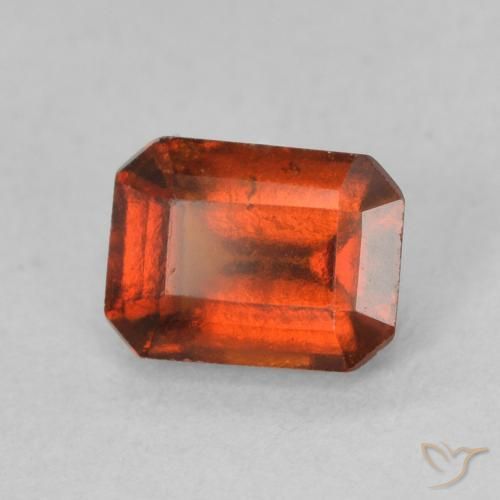 Granato hessonite Arancione scuro naturale da 1.41 ct, Ottagonale / Taglio smeraldo, VS