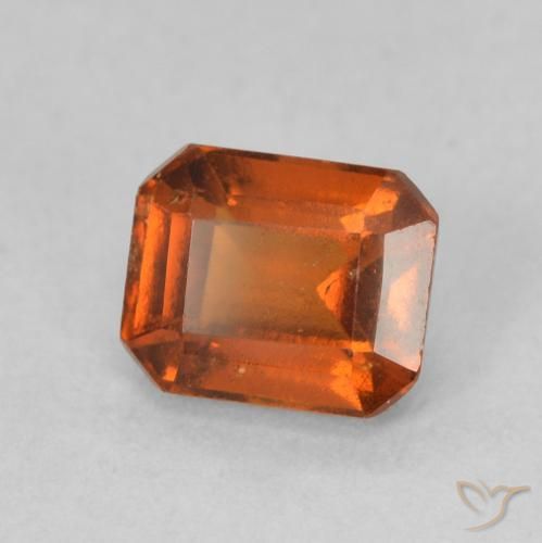 Granato hessonite Arancione scuro naturale da 1.27 ct, Ottagonale / Taglio smeraldo, VS