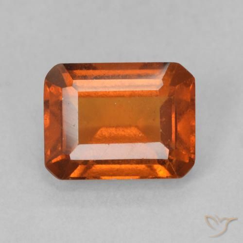 Granato hessonite Arancione rossastra naturale da 1.56 ct, Ottagonale / Taglio smeraldo, VS