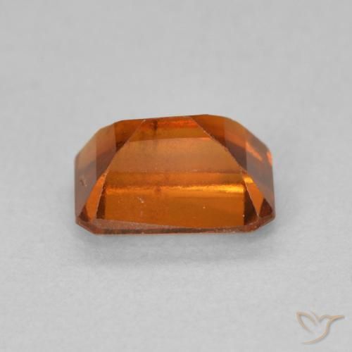 Granato hessonite Arancione rossastra naturale da 1.28 ct, Ottagonale / Taglio smeraldo, VS