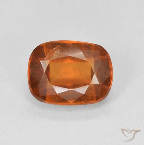 2.17ct Naturale Arancione rossastra Granato hessonite, Cuscino, VS