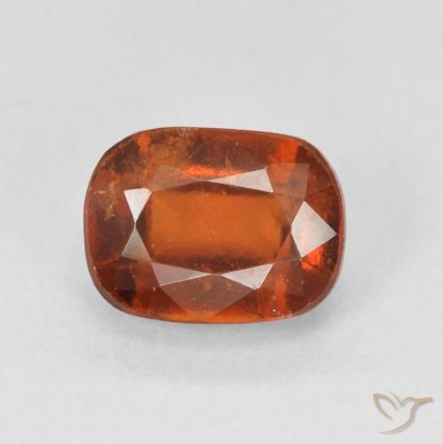 2.43ct Naturale Arancione rossastra Granato hessonite, Cuscino, VS