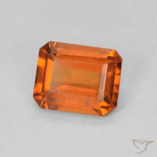 Granato hessonite Arancia Fuoco naturale da 0.83 ct, Ottagonale / Taglio smeraldo, VS