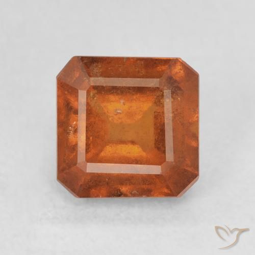 2.03ct Naturale Arancione scuro Granato hessonite, Taglio smeraldo, VS
