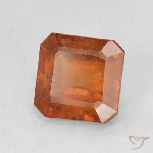 Granato hessonite Arancione scuro naturale da 2.03 ct, Ottagonale / Taglio smeraldo, VS