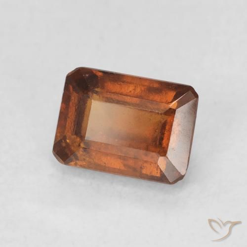 Granato hessonite Arancia Fuoco naturale da 1.38 ct, Ottagonale / Taglio smeraldo, VS