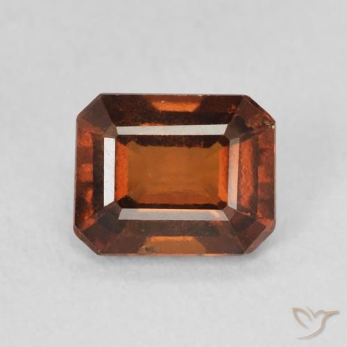 1.49ct Naturale Arancio Medio Granato hessonite, Taglio smeraldo, VVS-VS