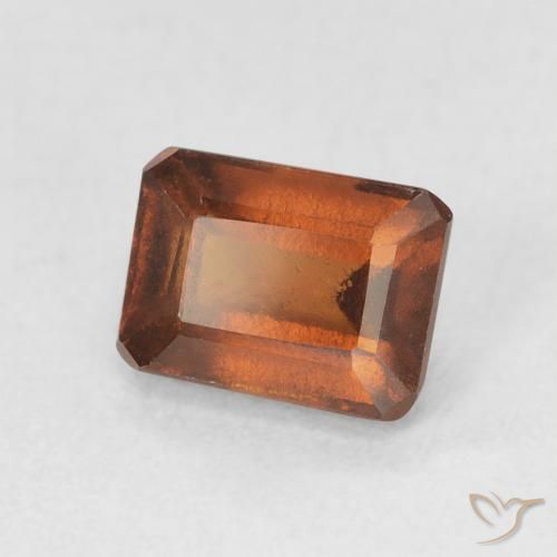 Granato hessonite Arancione scuro naturale da 1.58 ct, Ottagonale / Taglio smeraldo, VVS-VS