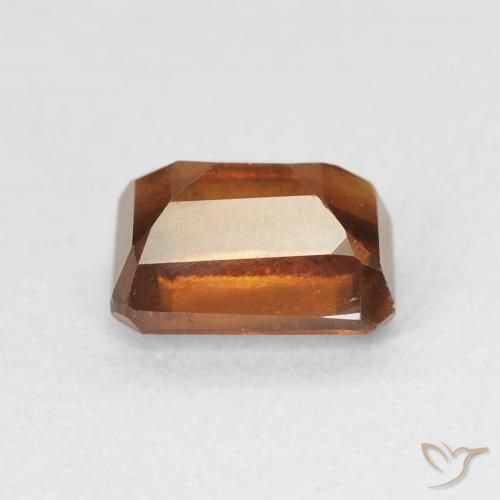 Granato hessonite Arancione scuro naturale da 1.58 ct, Ottagonale / Taglio smeraldo, VVS-VS