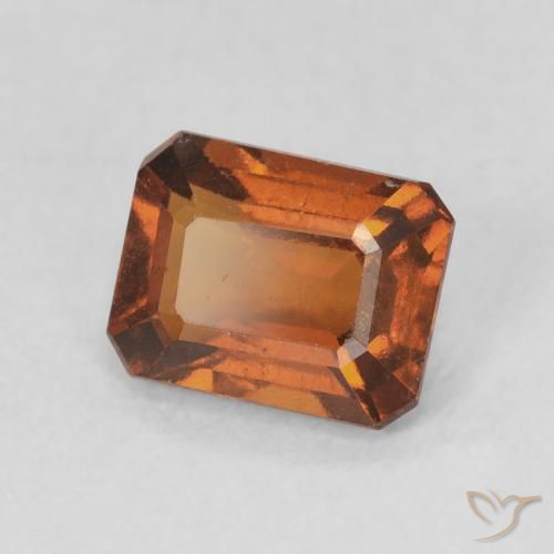 Granato hessonite Arancione scuro naturale da 1.50 ct, Ottagonale / Taglio smeraldo, VVS-VS