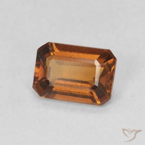Granato hessonite Arancione marroncino naturale da 0.91 ct, Ottagonale / Taglio smeraldo, VVS-VS