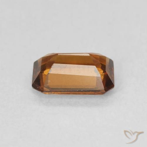 Granato hessonite Arancione marroncino naturale da 0.91 ct, Ottagonale / Taglio smeraldo, VVS-VS