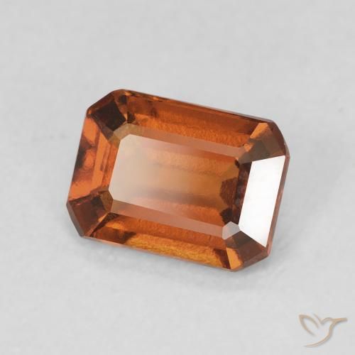 Granato hessonite Arancione scuro naturale da 1.32 ct, Ottagonale / Taglio smeraldo, VVS-VS