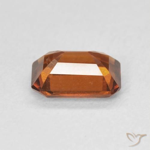 Granato hessonite Arancione scuro naturale da 1.32 ct, Ottagonale / Taglio smeraldo, VVS-VS