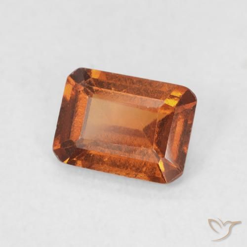 Granato hessonite Arancione scuro naturale da 0.86 ct, Ottagonale / Taglio smeraldo, VS
