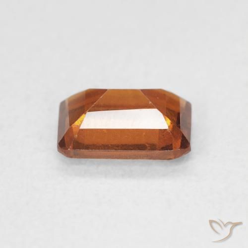 Granato hessonite Arancione scuro naturale da 0.86 ct, Ottagonale / Taglio smeraldo, VS