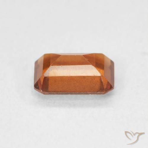 Granato hessonite Arancione scuro naturale da 0.90 ct, Ottagonale / Taglio smeraldo, VVS-VS
