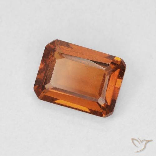 Granato hessonite Arancione scuro naturale da 1.40 ct, Ottagonale / Taglio smeraldo, VVS-VS