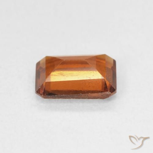 Granato hessonite Arancione scuro naturale da 1.40 ct, Ottagonale / Taglio smeraldo, VVS-VS
