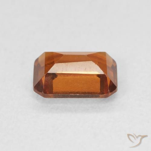 Granato hessonite Medium Dark-Orange naturale da 1.12 ct, Ottagonale / Taglio smeraldo, VVS-VS