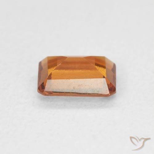 Granato hessonite Medium Dark-Orange naturale da 0.82 ct, Ottagonale / Taglio smeraldo, VVS-VS