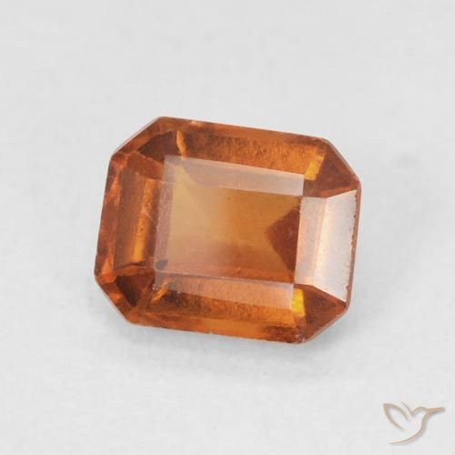 Granato hessonite Arancione scuro naturale da 1.71 ct, Ottagonale / Taglio smeraldo, VS