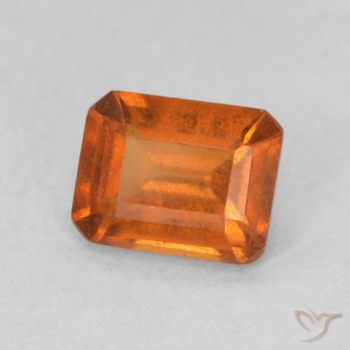 Granato hessonite Medium Dark-Orange naturale da 1.00 ct, Ottagonale / Taglio smeraldo, VS