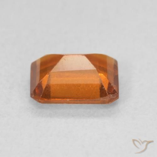 Granato hessonite Medium Dark-Orange naturale da 1.00 ct, Ottagonale / Taglio smeraldo, VS