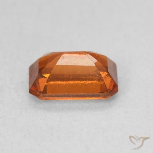 Granato hessonite Arancione scuro naturale da 0.90 ct, Ottagonale / Taglio smeraldo, VS