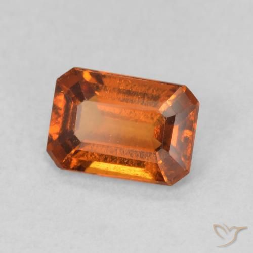 Granato hessonite Arancio Medio naturale da 0.82 ct, Ottagonale / Taglio smeraldo, VS