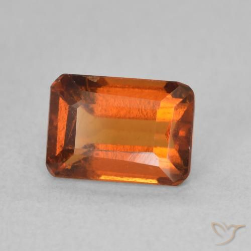 Granato hessonite Arancia Fuoco naturale da 1.34 ct, Ottagonale / Taglio smeraldo, VS