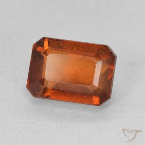 Granato hessonite Arancio Medio naturale da 1.50 ct, Ottagonale / Taglio smeraldo, VS