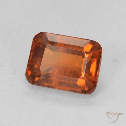 Granato hessonite Arancio Medio naturale da 1.41 ct, Ottagonale / Taglio smeraldo, VS